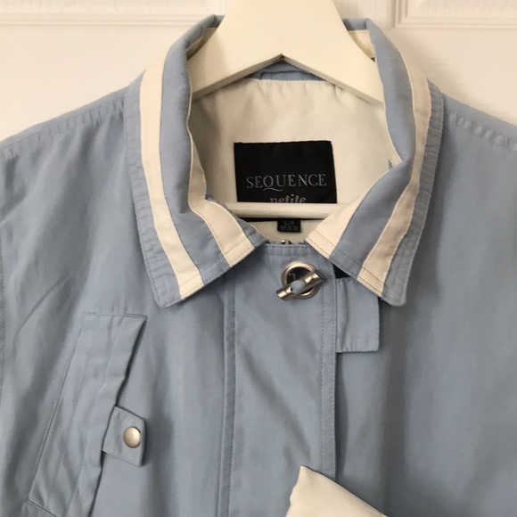 Sequence Ladies Lightweight Jacket Blue w/White Trim; Fully Lined; Vintage - Picture 2 of 10